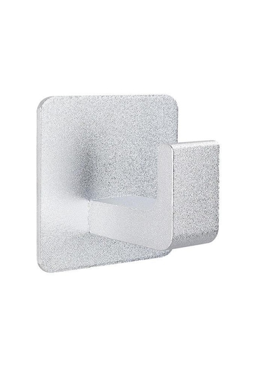 Mufunye Banyo Mutfak Metal Duvar Kanca - Delme Yok Yapışkan Kapı Arkası Çamaşır Askısı 4 Adet Siyah Siyah