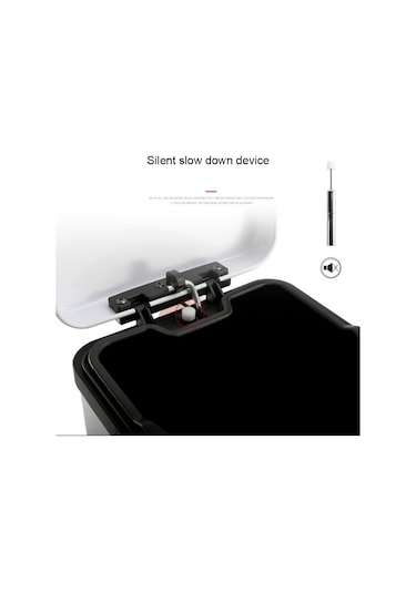 Sones Ev Paslanmaz Çelik Ayak Pedalı Küçük Dikdörtgen Çöp Kutusu Gümüş