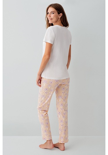 Rolypoly Kadın Beyaz Pijama Takım Beyaz