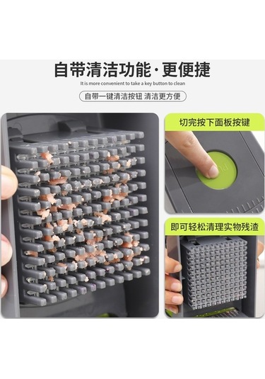 Besthome1 Pratik Mutfak Çok Amaçlı Kesici: Küp, Ipi, Dilim, Rendeleme, Prazlama İşlevleriyle Ergonomik Mutfak Aleti Diğer Diğer