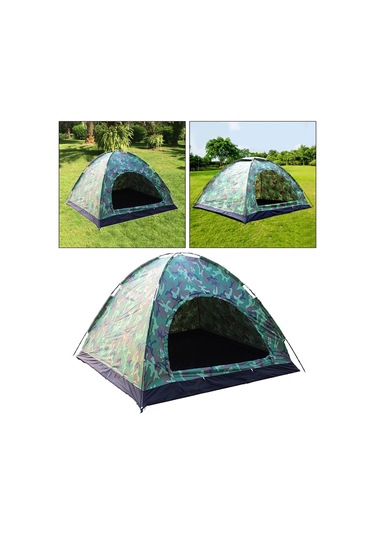 Suntek 3-4 Kişilik Pop-up Camo Kamp Su Geçirmez Çadır Kamuflaj Çok Renkli