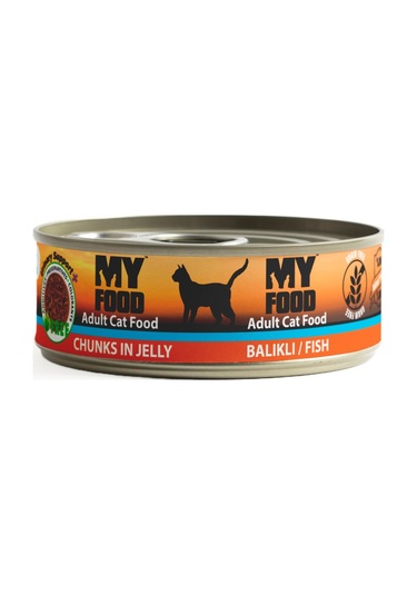 My Food Jöleli Parça Etli Yetişkin Kedi Yaş Maması Balıklı 12 x 100 G