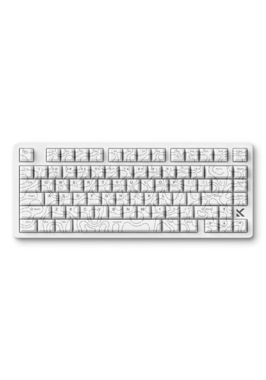 Mchose Jet 75 E-sport White Topographic %75 Hall Effect Kailh Mag