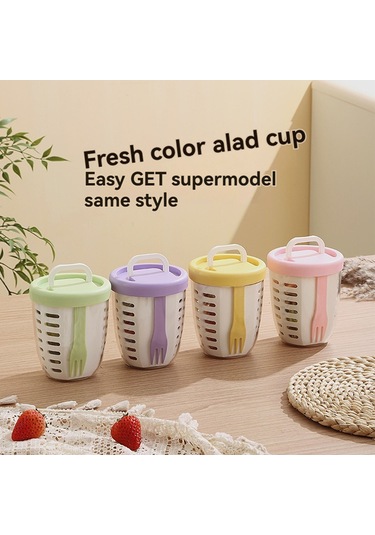 Yaozixa Taşınabilir Meyveli Yoğurt Kasesi - Pratik Kahvaltı Ve Hafif Öğün İçin Kapaklı Yeşil