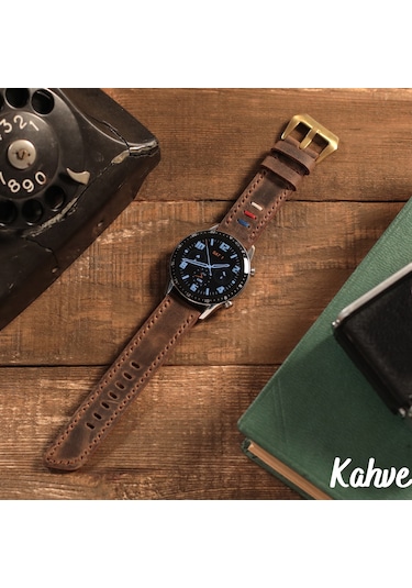 Vagave Huawei Watch Hakiki Deri Kordon Gt,-Gt2-Gt3-Gt3 ,20mm-22mm