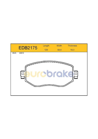 EUROBRAKE EDB2175 Ön Balata Megane IV 15 Gdb2175- -Lp3306