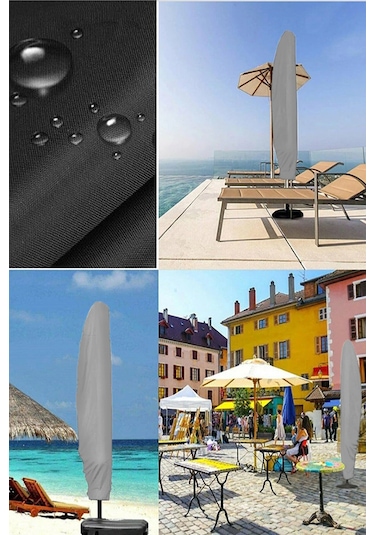 Tunica Şemsiye Kılıfı Bahçe Şemsiye Plaj Çadırı Su Geçirmez Koruma Örtüsü 220x50 Cm