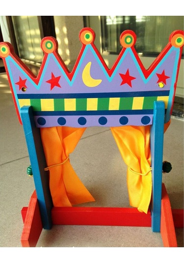 Ahşap Parmak Kuklası Sahneli