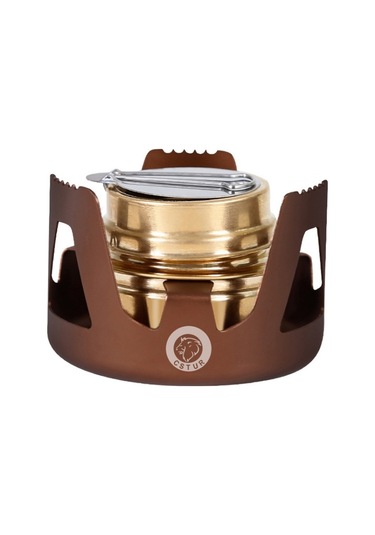 Sones Cstur Y2218 Açık Ultralight Alüminyum Soba Kamp Balıkçılık Taşınabilir Sıvı Alkol Sobalar Bronz