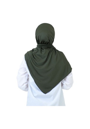 Şal Zarif Başörtüsü Eşarp Tesettür Giyim Uzun Abiyelik Haki