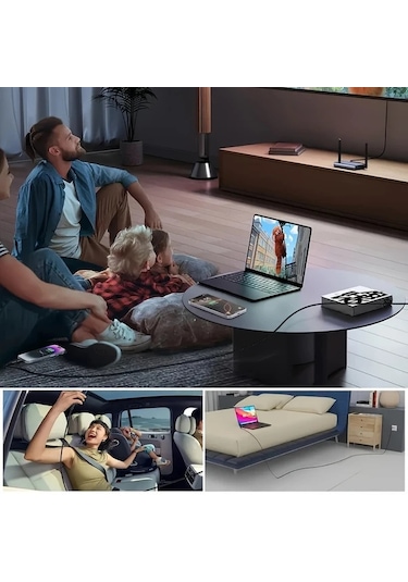 Hightower Dınıje Usb-c Hızlı Şarj Kablosu Renkli Işık Göstergeli 3 3ft Nylon Siyah