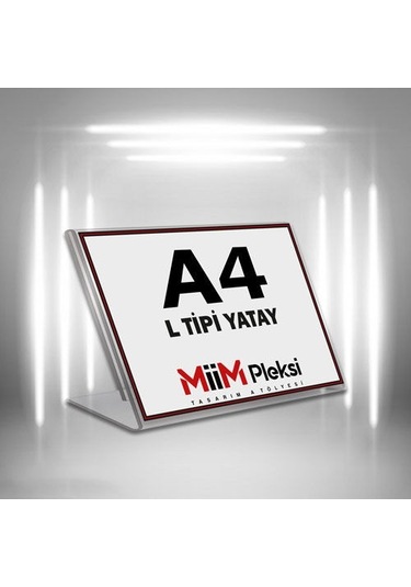 L Tipi A4 Pleksi Föylük Broşürlük-Yatay A4 Föylük-20 Li Paket (478785139)