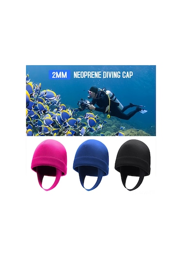 Moveevo 2mm Neopren Denizcilik Şapka Kızıl M: Güneşten Koruma, Isı Sağlama, Kulak Koruması - Snorkeling, Sörf, Yüzme İçin Beyaz