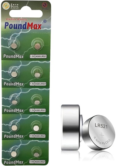 Poundmax 20 Adet Ag0 Lr521,lr63,379 1.5v Alkalin Düğme Pil