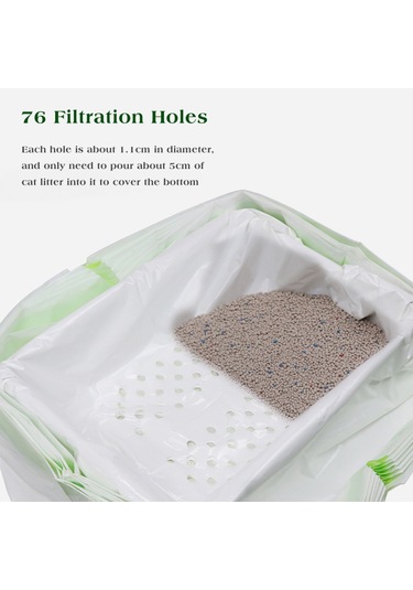 Mufunye Adet Kedi Kum Kabı Astarları Filtreli Dayanıklı Kedi Atığı Toplama Torbaları