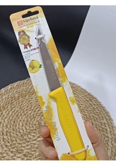 Sürmene 61004 Mutfak Bıçağı 9,50 Cm Sarı Çok Renkli