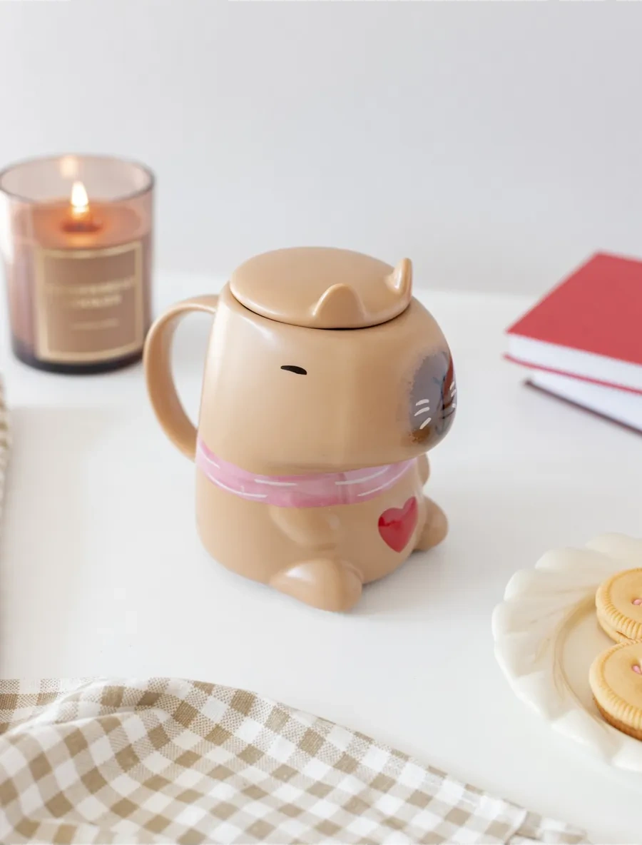 Perex Kapaklı Kupa, Kapibara Kupa, Kapibaralı Kupa 290814102 Bej