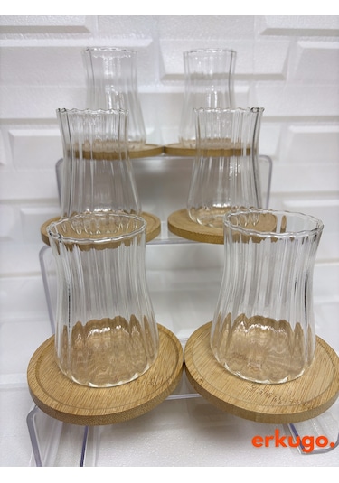 6 Adet Borosilikat Çay Bardağı, Isıya Dayanıklı Sunum Bardağı 225 Ml Ehlikeyf