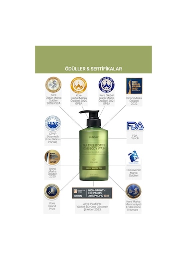 Kundal Tea Treebiotics Acne Akneye Eğilimli Ciltler İçin Vücut Yıkama Jeli 500 ML