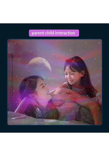 Wezone Romantik Usb Projeksiyon Lambası - Kuzey Işıkları Ve Ay Efekti İle Dekoratif Aydınlatma Beyaz