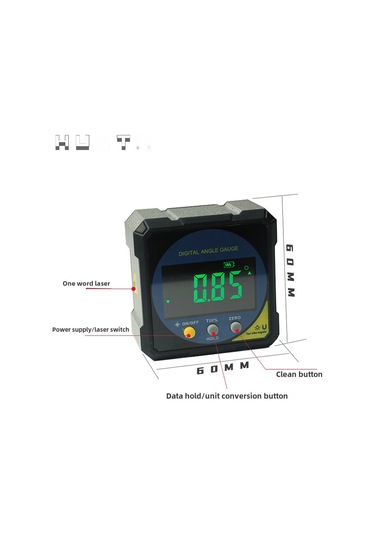 Hangfox Düşük Profilli Manyetik Işık Seviyesi Ölçer - Çift Lazerli, Yüksek Hassasiyetli Açı Ölçüm Aleti Mutfak Ve Mühendislik İçin