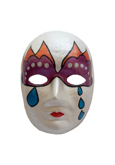 30 Adet Karton Boyanabilir Maske