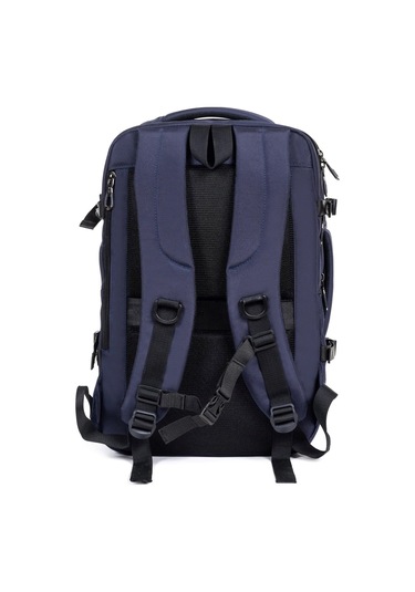 Dada Körüklü Su Geçirmez Kumaş Fonksiyonel Sırt Çantası 15.6 İnç Lacivert