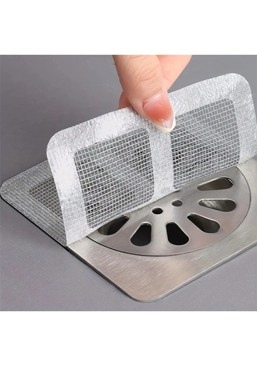 Gri Renk Gider Kötü Koku Önleyici Ve 10lu Yapışkanlı Gider Süzgeci