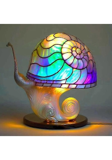 Mantar Şekilli Oturma Odası İçin Dekoratif Vitray Lamba Renk 4 Diğer