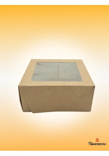 Paketello Pencereli Kraft Kutu - 11x11x5 Cm, 20 Adet 287602612