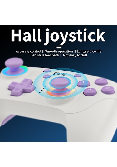 Gizala Kablosuz Oyun Kolu Gamepad Hall Effect Triggers Joystick Switch 2 / Pc/android/Apple Uyumlu iOS Beyaz