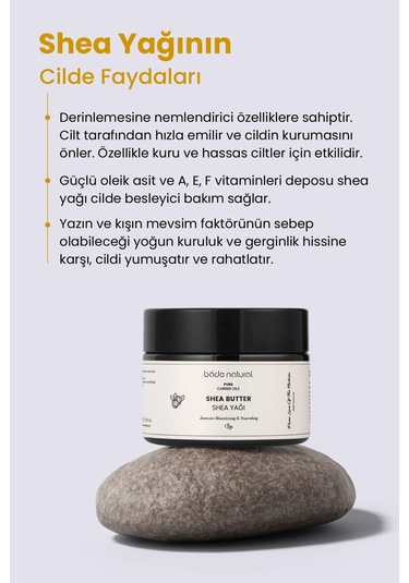 Bade Natural Shea Yağı Soğuk Sıkım %100 Saf 50 ML