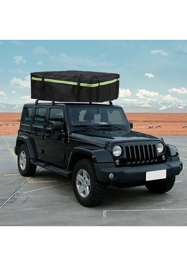 Besthome1 420d Su Geçirmez Araç Çatısı Bagaj Çantası, Genişletilebilir, 425l Kapasite, Siyah Ve Yeşil