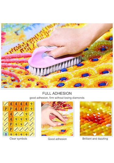 Shineyee 30x40cm Zs314 Tam Taşlı Kristal Dekoratif Tablo - Dıy Boyama Seti Ve Araçlar Dahil Siyah