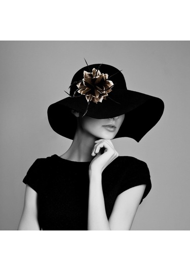 Suntek Çiçek Tüy Broş El Yapımı Saç 28,5-cm-kahverengi Kahverengi