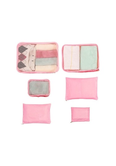 Tongxida 6'lı Set Hafif Seyahat Çantası - Sıkıştırılabilir Çamaşır Düzenleyici, Su Geçirmez Valiz Organizer Gri Gri