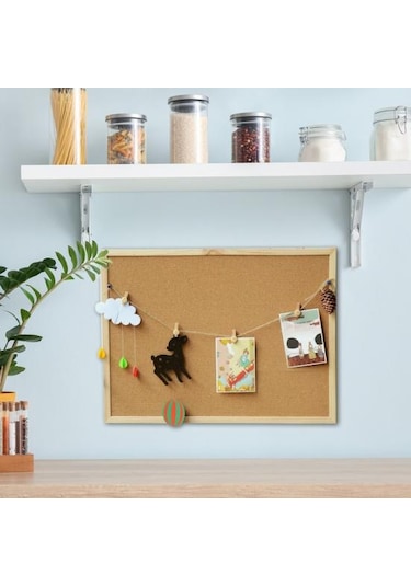 1 Takım Mantar Bülten Tahtası Dayanıklı Çok Amaçlı Ahşap Çerçeve Mantar Panosu Notlar Mesajlar Resimler Notlar İçin M