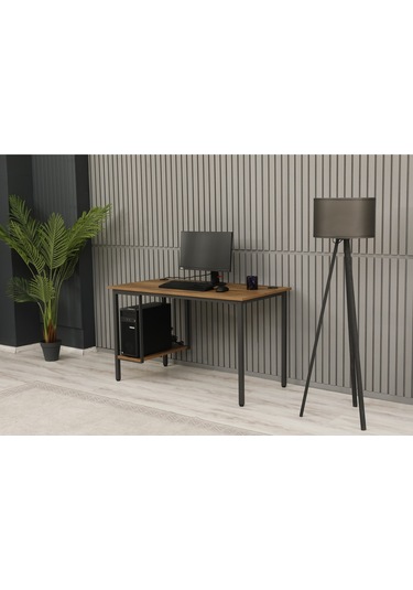Arpelia Bilgisayar Masası Sağ Sol Yönlü Pc Kasa Raflı Antrasit