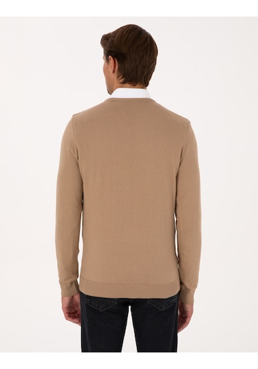 Pierre Cardin Erkek Camel Kazak /triko 50314190-vr015 CAMEL