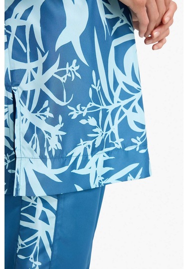 DeFacto Regular Fit Su İtici 3'lü Desenli Burkini Tesettür Mayo Takım E7996AX25HSBE376