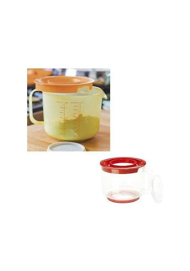 Özel Koruma Kapaklı Sıçratmayan Mikser Kabı Asorti 2Lt