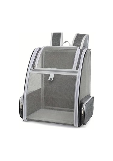 Honeybeeshop Grey Nefes Alabilir Kedi Sirt Cantasi Tasinabilir Katlanabilir Seyahat Cantasi Guvenli Malzemelerden Uretilmistir