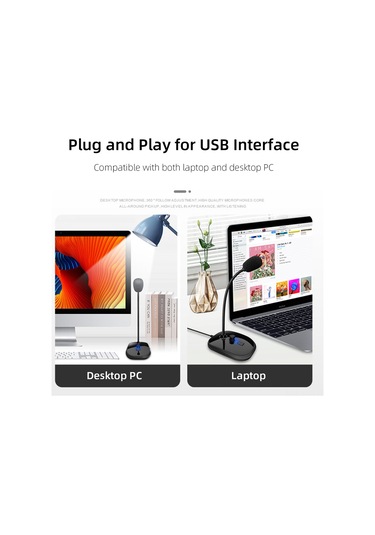 Kosona Usb Mikrofon Sk-30 Siyah Plastik -33db Hassasiyet 100 10khz Frekans Aralığı Ses Kaydı İçin