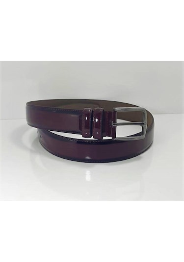 Fiyra 3093 Lacivert Rugan Üst Sınıf Hakiki Deri 3,5cm Erkek Kemer Lacivert