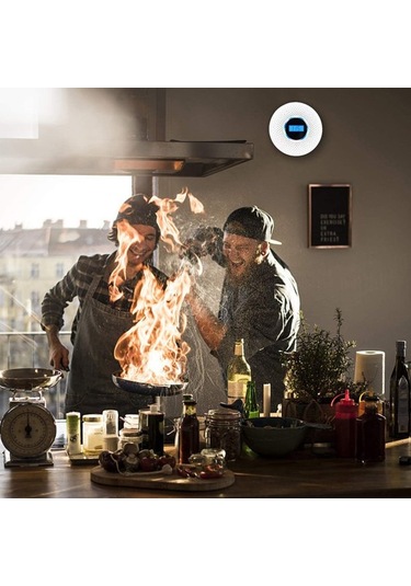 Duman Ve Karbon Monoksit Dedektörü Kombinasyonu, Sesli Uyarı Ve Sayı Ekranı İle Pili Çalışan