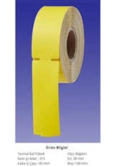 Raf Etiketi Zemin Boyalı Eko Termal 60X38 1 Rulo 500 Sarım