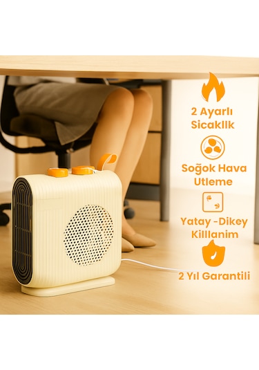 Lina 2000w Elektrikli Isıtıcı Fanlı, Termostatlı, Termik Kesicili, Soğuk Ve Sıcak Hava Üfleme