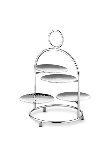 Jumbo Alula Standlı Kek Servislik 30x27,5x32,5 Cm Çelik