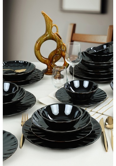 Keramika Sirius Shizen Kahve Yemek Takımı 24 Parça 6 Kişilik