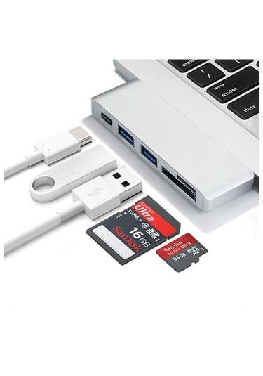 Type C Usb 3.1 Hub Kart Okuyucu Sd Microsd Usb 3.0 Çevirici